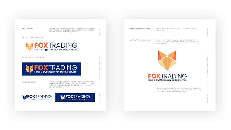 branding logo design fox trading